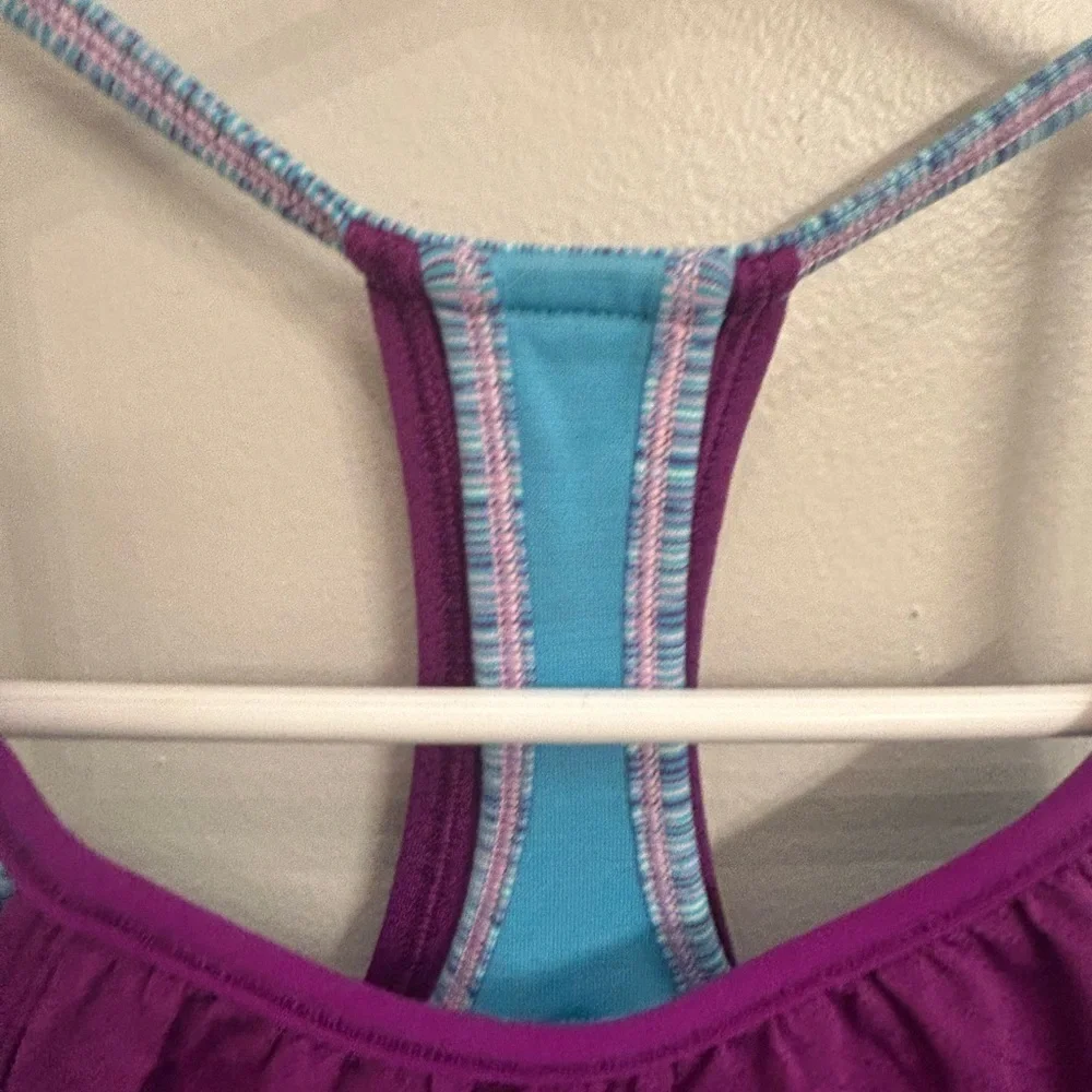Purple girls size 12 Ivivva by Lululemon double Dutch razor tank